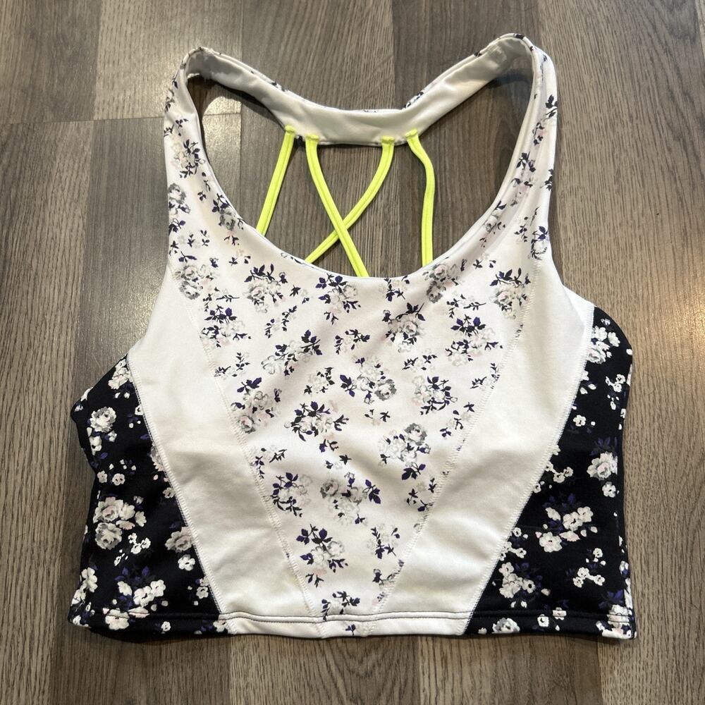 New PINK By Victoria Secret Unlined Ultimate Floral White Lime Green Size Small